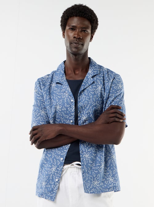 Camicia a maniche corte in misto lino - Kiabi