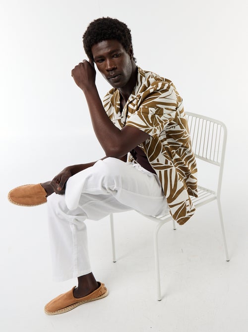 Camicia a maniche corte in misto lino - Kiabi