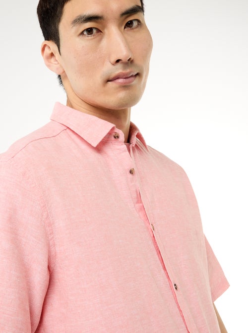 Camicia a maniche corte in misto lino - Kiabi