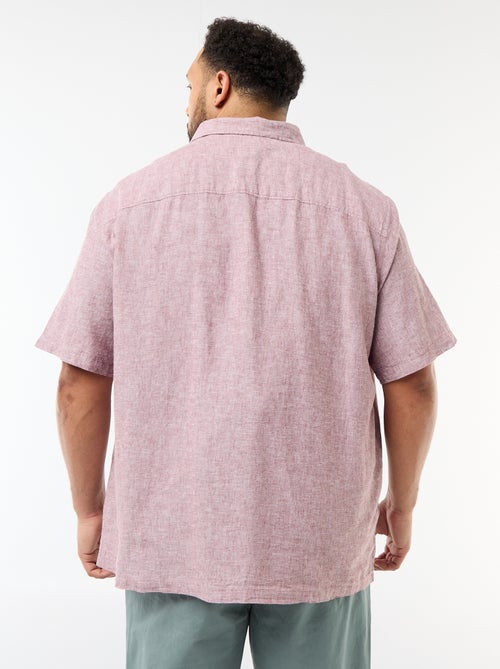Camicia a maniche corte in misto lino - Kiabi