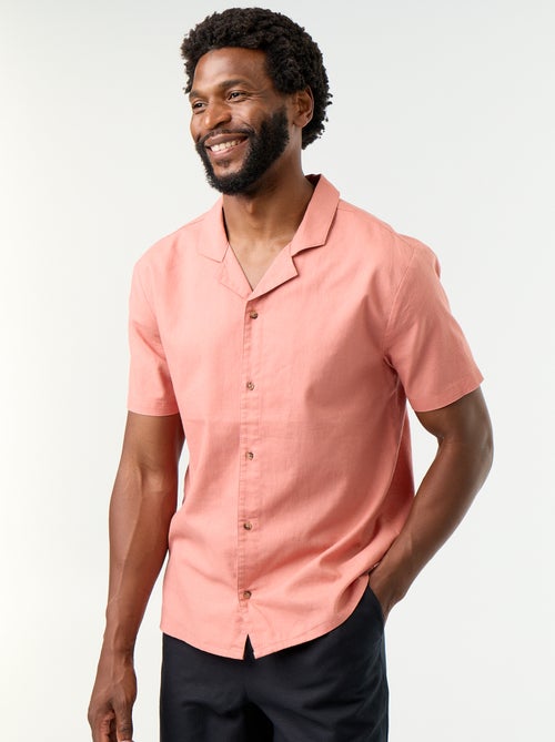Camicia a maniche corte in misto lino - Kiabi Camicia a maniche corte in misto lino - Kiabi