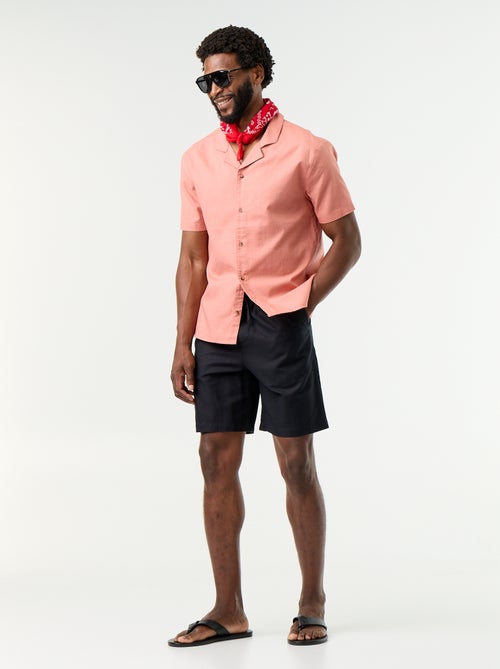 Camicia a maniche corte in misto lino - Kiabi Camicia a maniche corte in misto lino - Kiabi