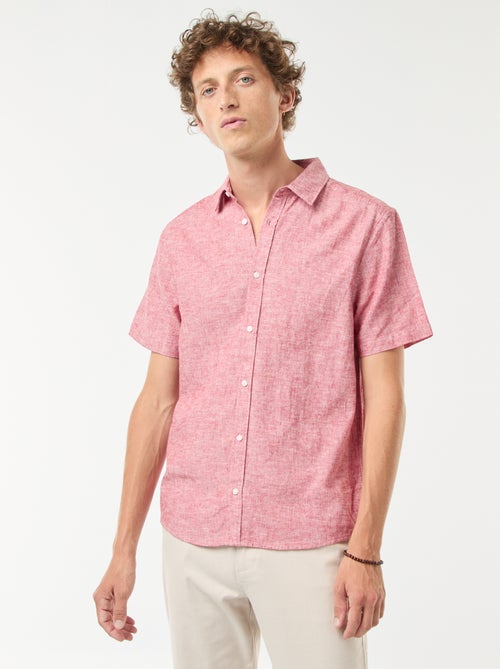 Camicia a maniche corte in misto lino - Kiabi