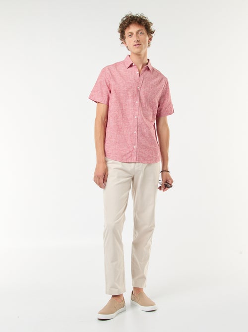 Camicia a maniche corte in misto lino - Kiabi