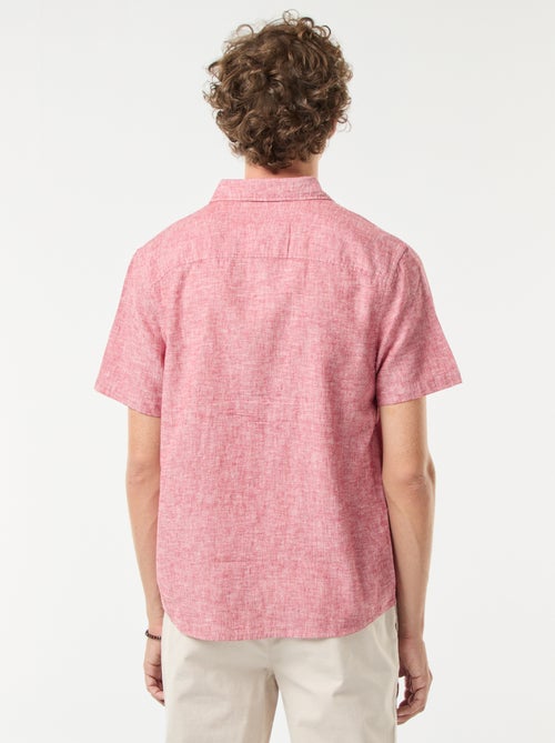 Camicia a maniche corte in misto lino - Kiabi