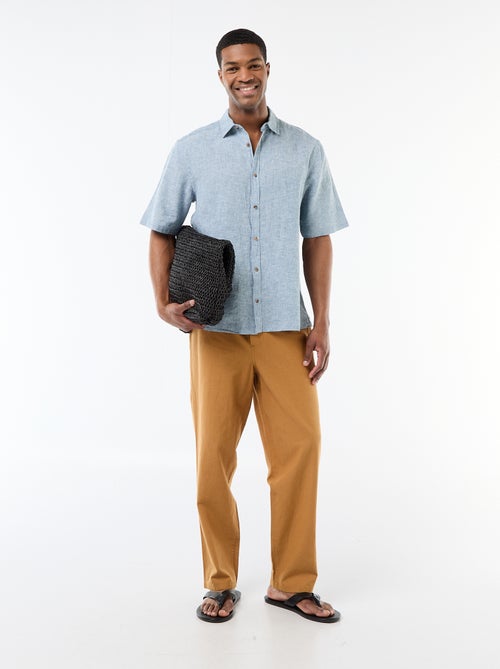 Camicia a maniche corte in misto lino - Kiabi