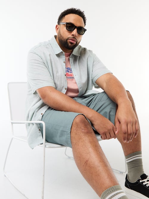 Camicia a maniche corte in misto lino - Kiabi