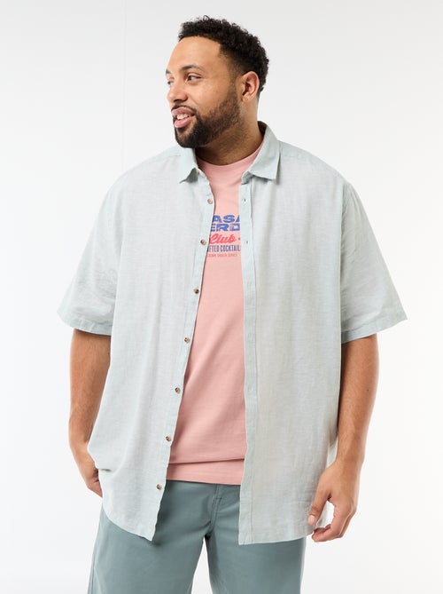 Camicia a maniche corte in misto lino - Kiabi