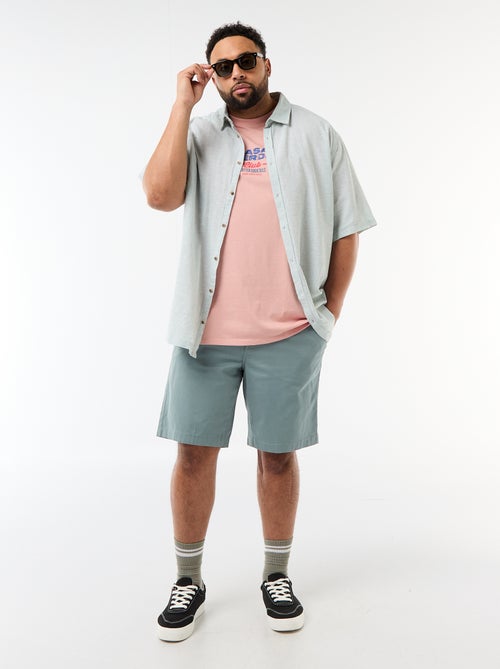 Camicia a maniche corte in misto lino - Kiabi