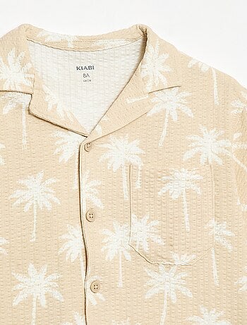 Camicia a maniche corte in nido d'ape
