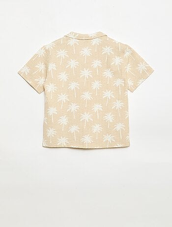 Camicia a maniche corte in nido d'ape