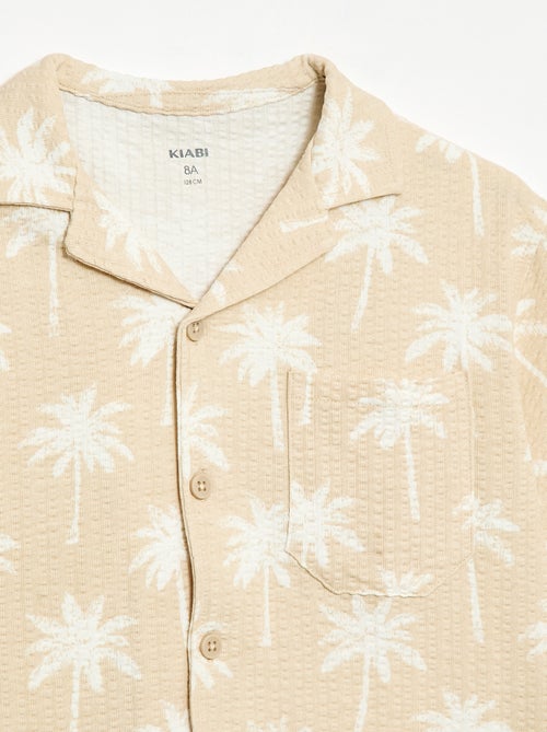 Camicia a maniche corte in nido d'ape - Kiabi