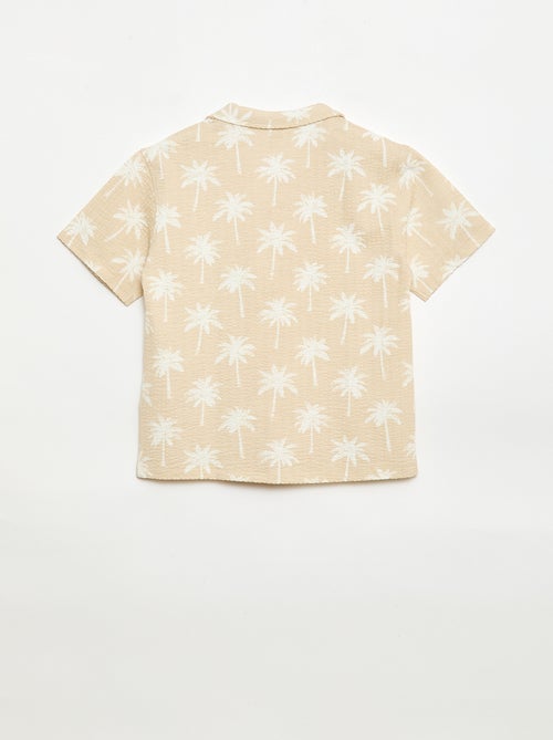 Camicia a maniche corte in nido d'ape - Kiabi