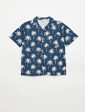 Camicia a maniche corte in nido d'ape