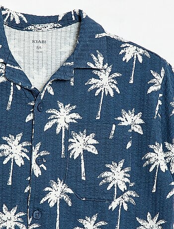 Camicia a maniche corte in nido d'ape