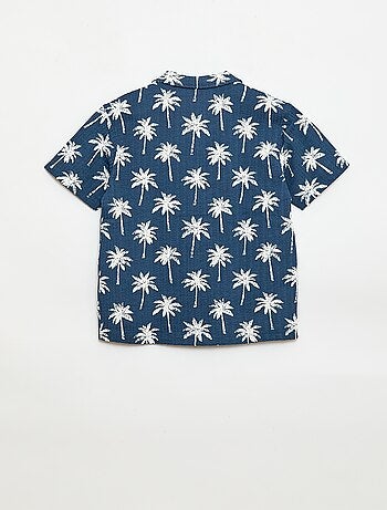 Camicia a maniche corte in nido d'ape