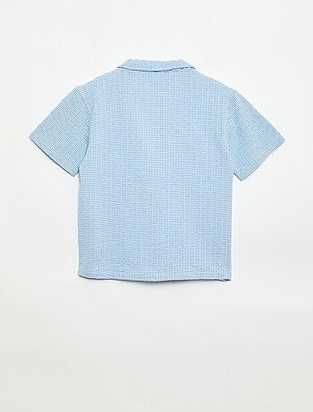 Camicia a maniche corte in nido d'ape