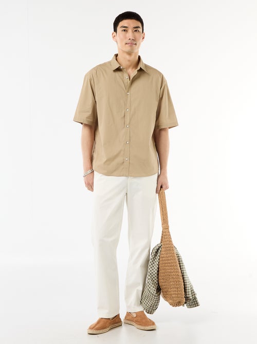 Camicia a maniche corte in popeline - Kiabi