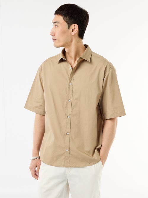 Camicia a maniche corte in popeline - Kiabi