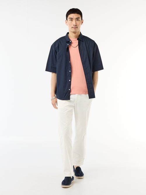 Camicia a maniche corte in popeline - Kiabi