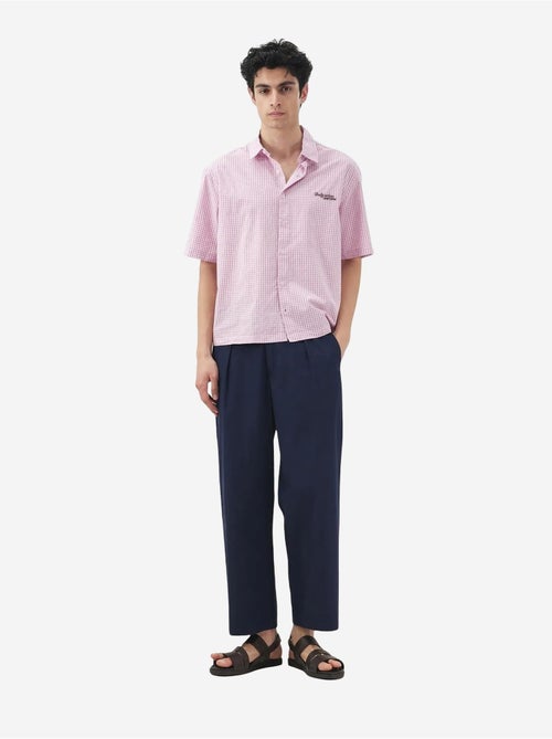 Camicia a maniche corte in popeline di cotone a quadri vichy da uomo giesto - Kiabi Camicia a maniche corte in popeline di cotone a quadri vichy da uomo giesto - Kiabi