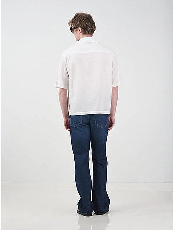 Camicia a maniche corte in popeline di cotone da uomo giesto