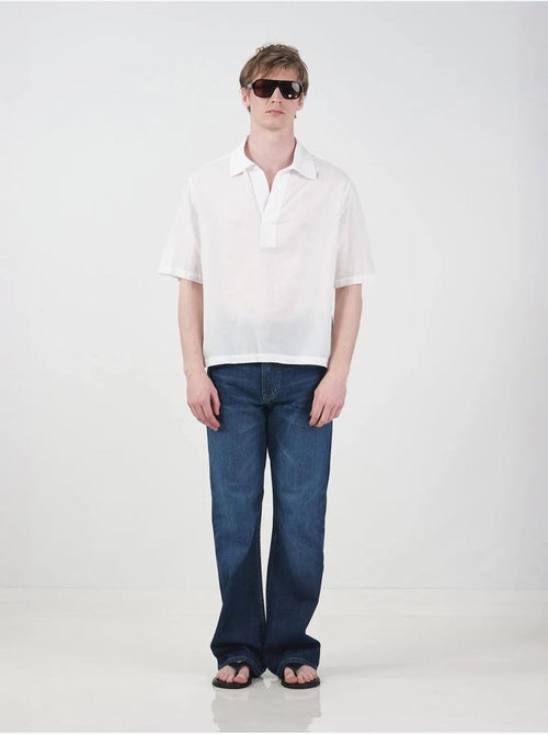 Camicia a maniche corte in popeline di cotone da uomo giesto - Kiabi Camicia a maniche corte in popeline di cotone da uomo giesto - Kiabi