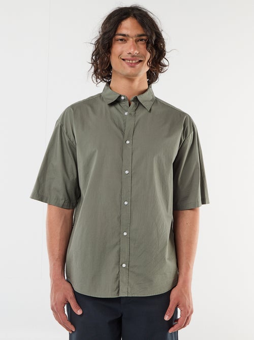 Camicia a maniche corte in popeline - Kiabi