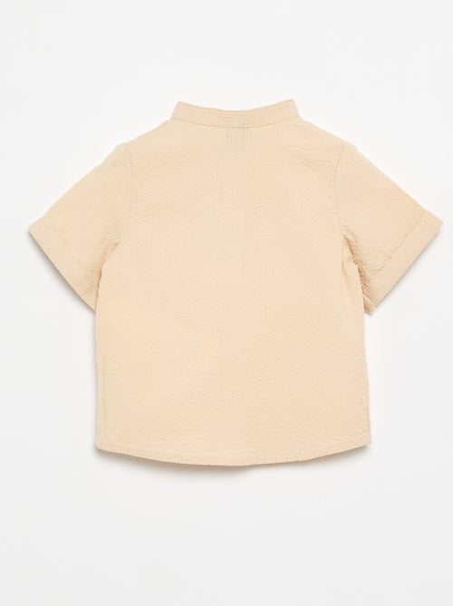 Camicia a maniche corte in seersucker - Kiabi