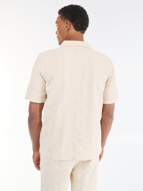 Camicia a maniche corte in tessuto fantasia - Kiabi