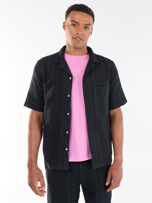 Camicia a maniche corte in tessuto fantasia - Kiabi