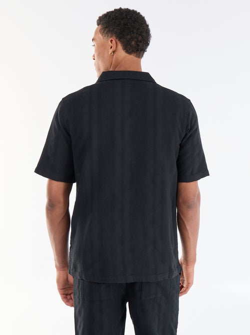 Camicia a maniche corte in tessuto fantasia - Kiabi