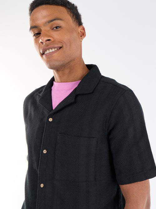 Camicia a maniche corte in tessuto fantasia - Kiabi