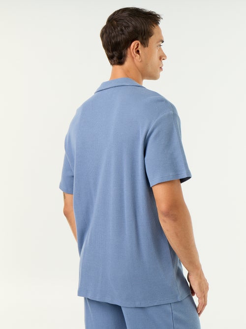 Camicia a maniche corte in tessuto goffrato - Kiabi Camicia a maniche corte in tessuto goffrato - Kiabi