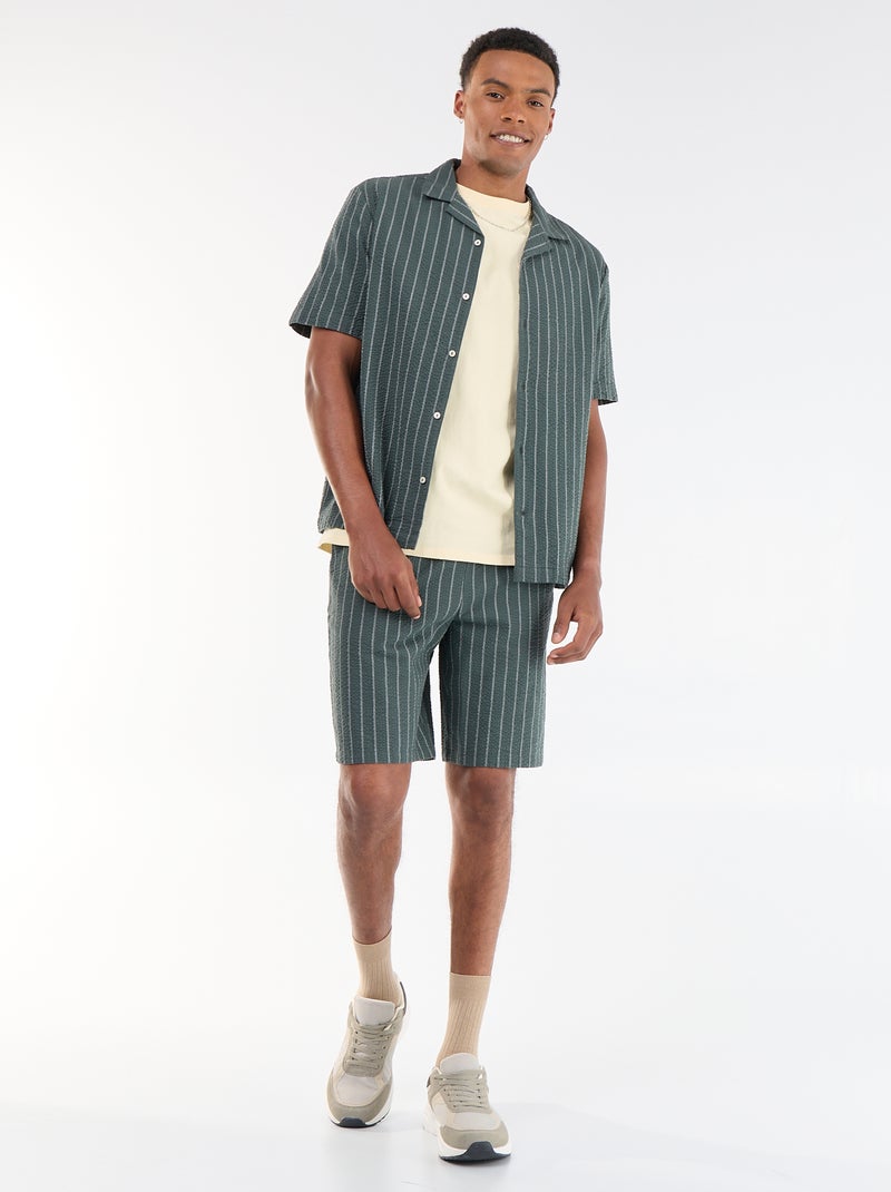 Camicia a maniche corte Kaki - Kiabi