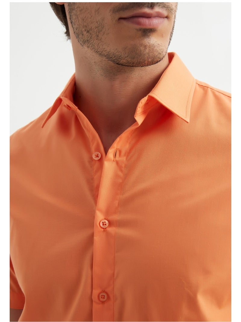 Camicia a maniche corte Kebello Arancione - Kiabi