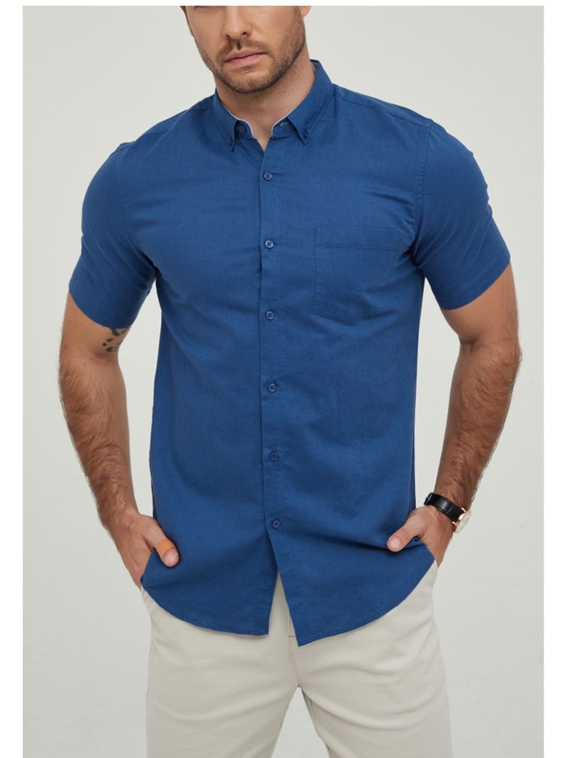 Camicia a maniche corte Kebello Blu - Kiabi
