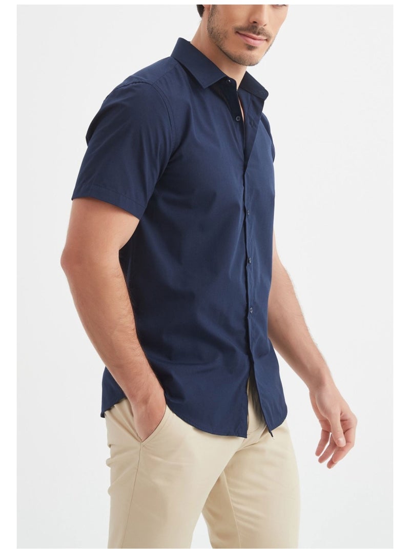 Camicia a maniche corte Kebello Blu marino - Kiabi
