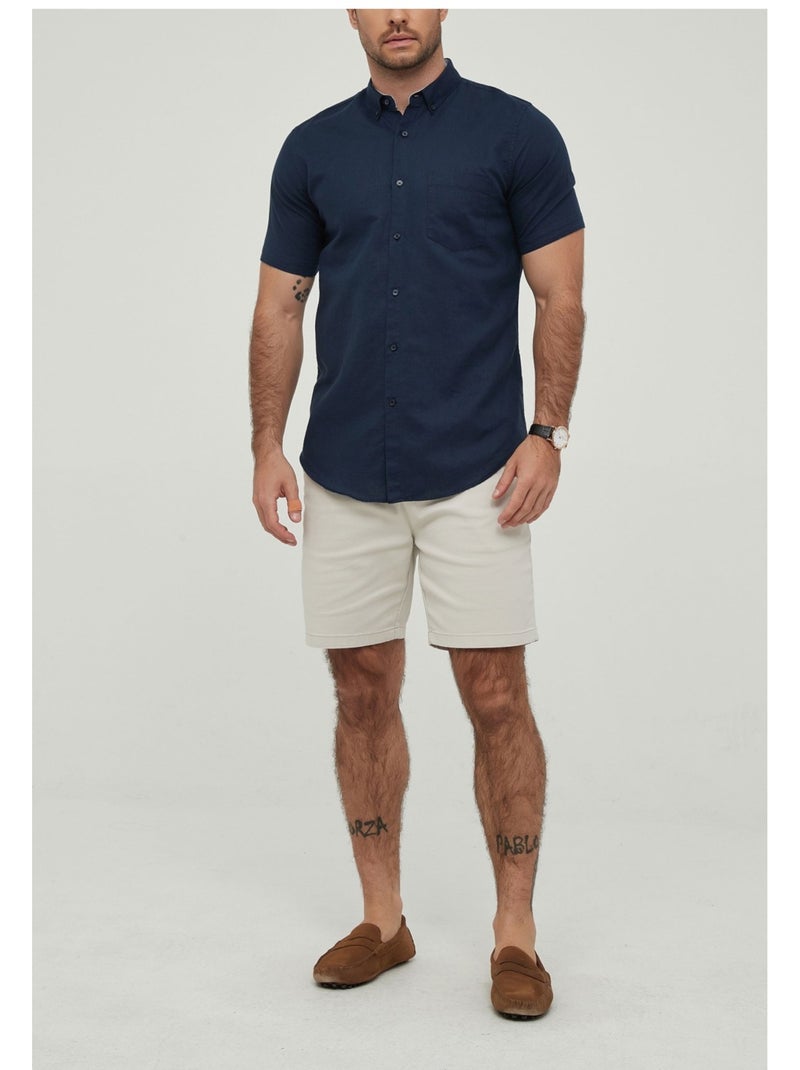 Camicia a maniche corte Kebello Blu marino - Kiabi
