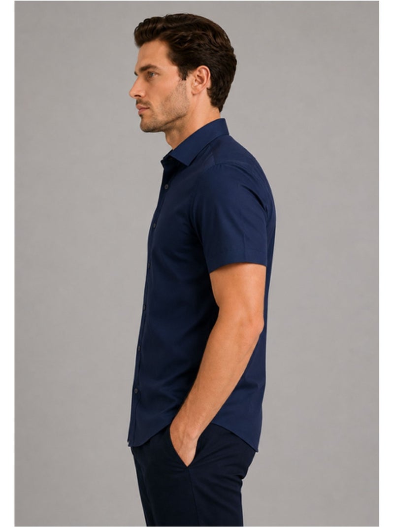 Camicia a maniche corte Kebello Blu marino - Kiabi