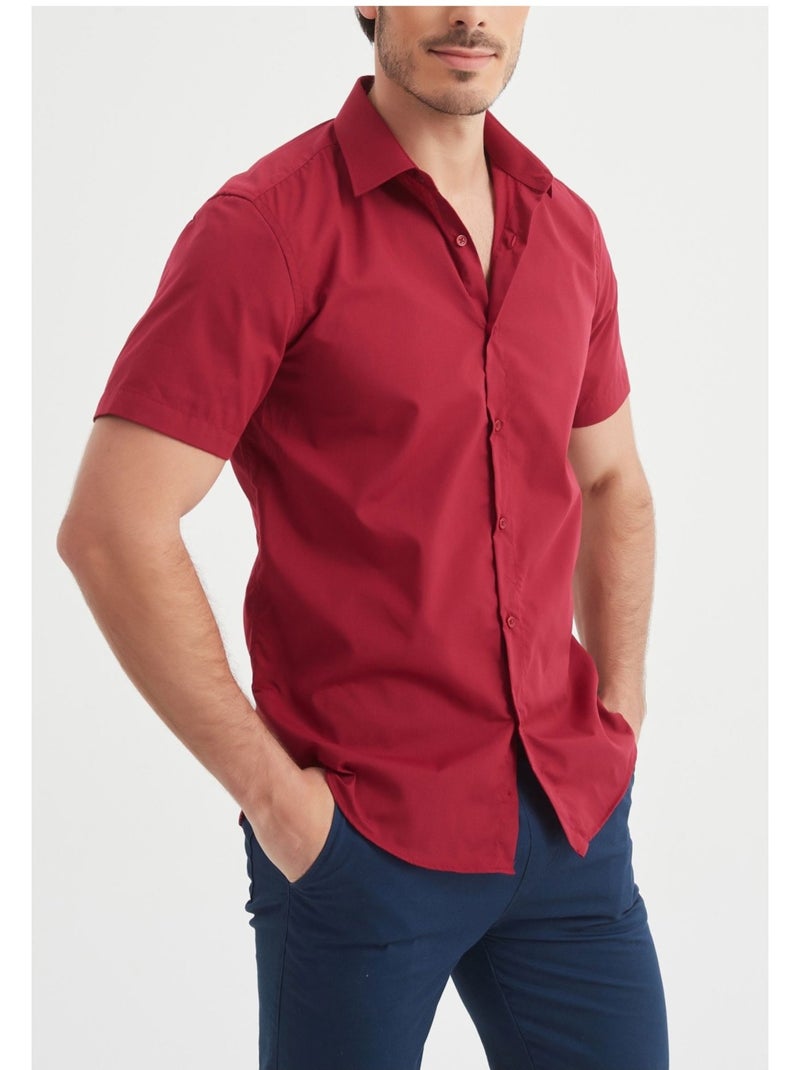 Camicia a maniche corte Kebello Bordeaux - Kiabi