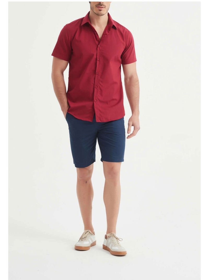Camicia a maniche corte Kebello Bordeaux - Kiabi