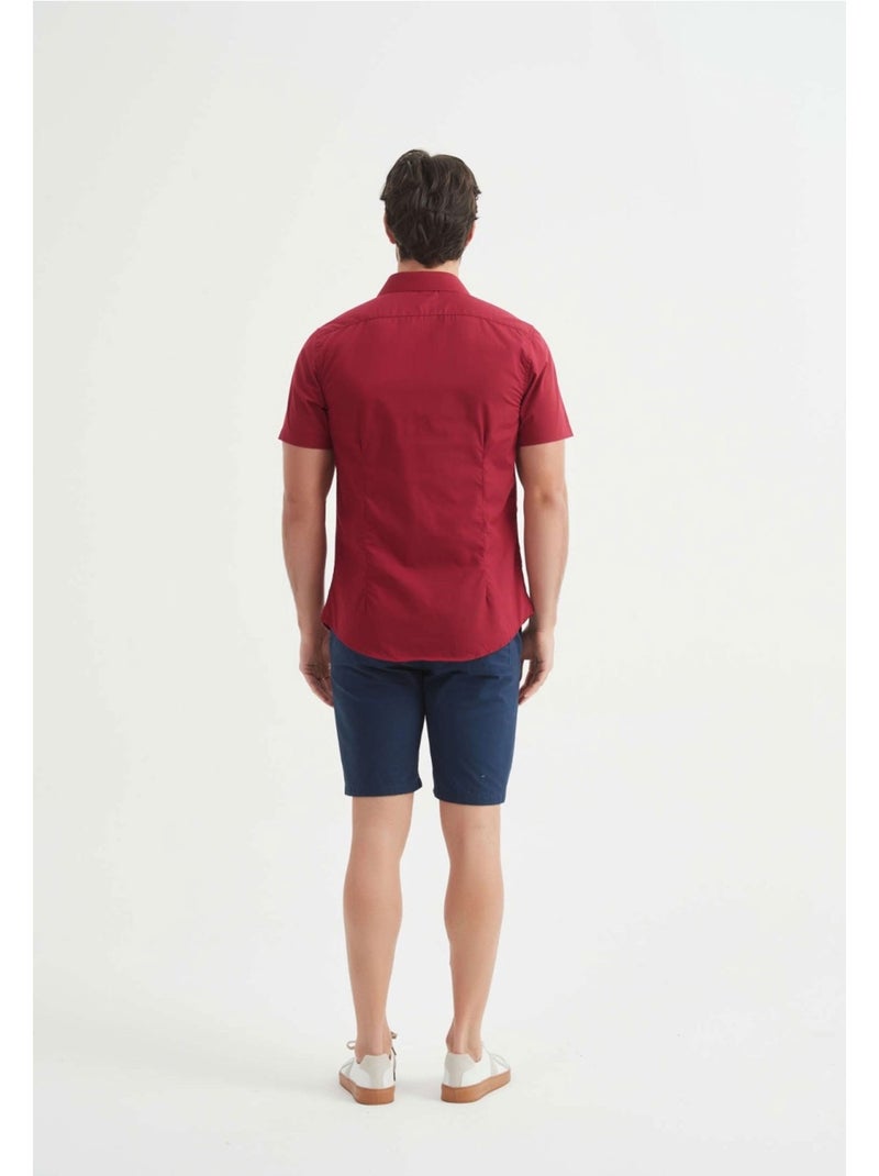 Camicia a maniche corte Kebello Bordeaux - Kiabi
