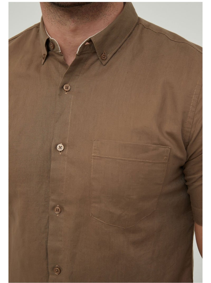 Camicia a maniche corte Kebello Marrone - Kiabi