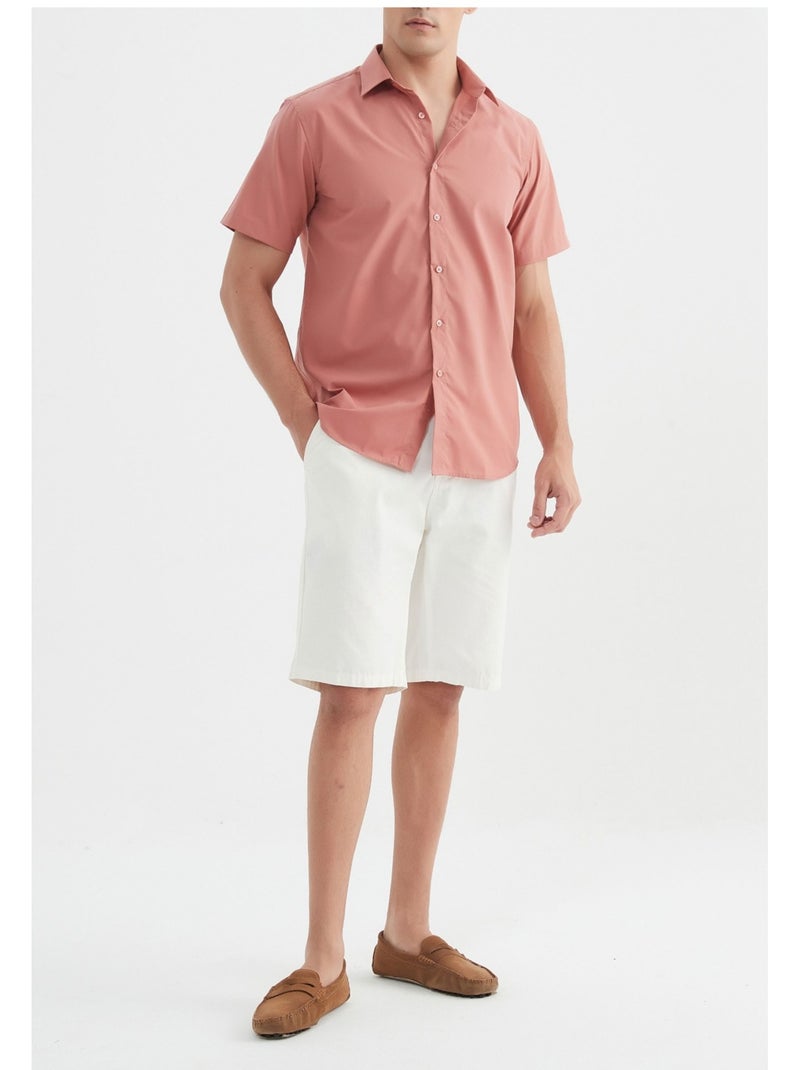 Camicia a maniche corte Kebello Rosa - Kiabi