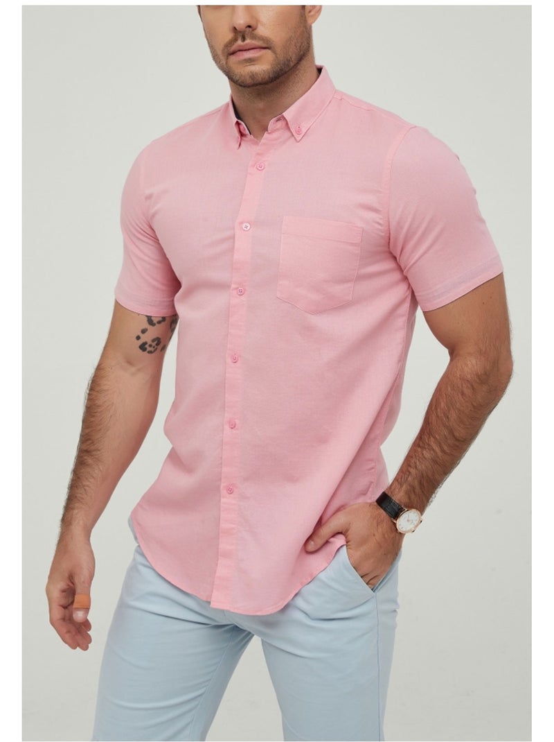 Camicia a maniche corte Kebello Rosa - Kiabi