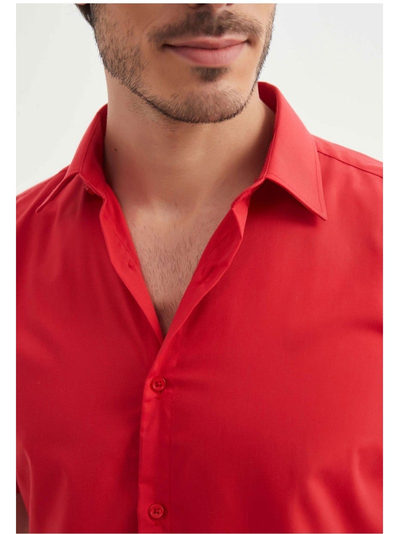Camicia a maniche corte Kebello Rosso - Kiabi