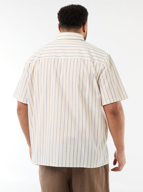 Camicia a maniche corte leggera a righe - Kiabi