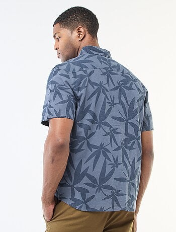 Camicia a maniche corte leggera con fantasia