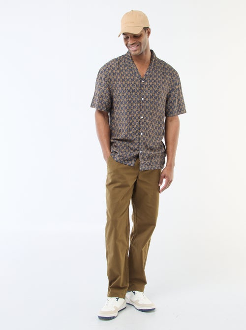 Camicia a maniche corte leggera con motivo - Kiabi